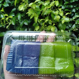 ขนมชั้นอัญชัน+ใบเตย