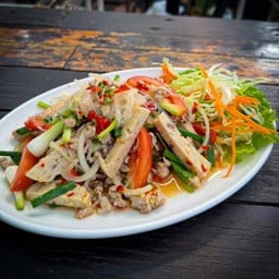 ยำวุ้นเส้นหมูสับหมูยอ