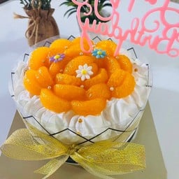 เค้กนมสด 1 รส (ส้ม,เนื้อส้ม) ขนาด 2 ปอนด์(แถมฟรีป้ายHBDใหญ่)