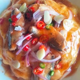 ข้าวไข่ข้น+ ยำปลากระป๋อง