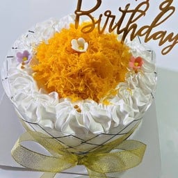 เค้กนมสด 1 รส (ฝอยทอง) 1 ปอนด์ (แถมฟรีป้ายHBDอันใหญ่)