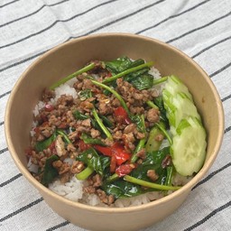 ข้าวผัดคะน้าหมูสับ
