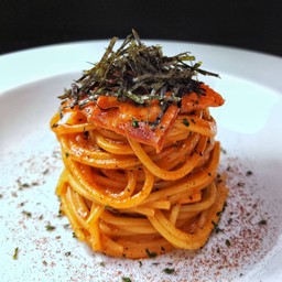 สปาเก็ตตี้ซอสโคชูจังผัดเบคอนรมควัน