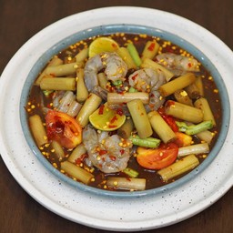 ตำปูปลาร้าสายบัวกุ้งสด