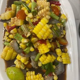 ตำข้าวโพดกุ้งสด