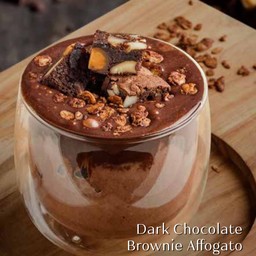 Dark Chocolate Brownie Affogato (Ice)