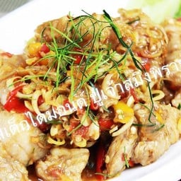 หมูสามชั้นผัดกะปิ