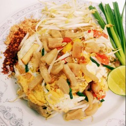 ผัดไทยโบราณสูตรน้ำมะขามและกากหมู