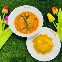 ข้าวไข่เจียว+ต้มยำกุ้ง