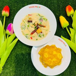 ข้าวไข่เจียว+ต้มข่าไก่