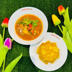 ข้าวไข่เจียว+แกงป่า