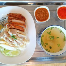 ขี้มอด ข้าวมันไก่ผสม (ต้ม-ทอด)