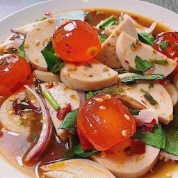 ยำนัวไข่แดงเค็ม+หมูยอ