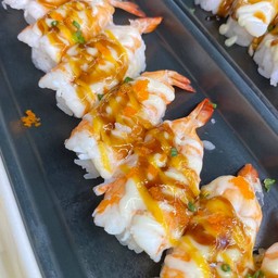 ซูชิหน้ากุ้งเบิร์นไฟ
