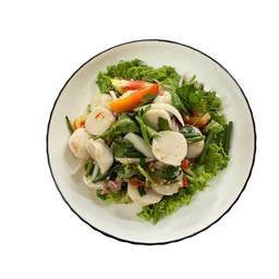 ยำลูกชิ้นปลา