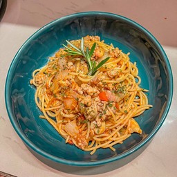 สปาเก็ตตี้ผัดซอสไก่
