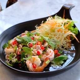 ยำตะไคร้กุ้งสด