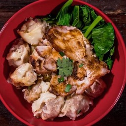 เกี๊ยวกุ้ง+เกี๊ยวหมู(รวม6ชิ้น)