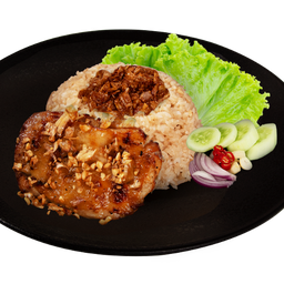 BX23 ข้าวผัดกระเทียมไก่ย่างกระเทียม