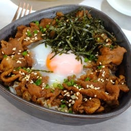 หมูเทอริยากิด้งไข่ออนเซ็น