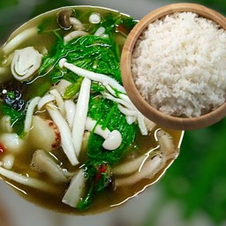 แกงเห็ดรวม+ข้าวหอมมะลิ