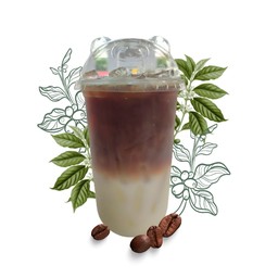 กาแฟนม มะพร้าว (ไซรัปของ Señorita)