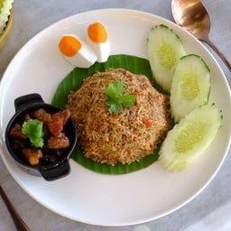 ข้าวน้ำพริกลงเรือ+หมูหวาน