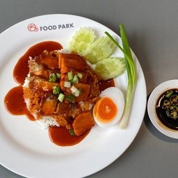 ข้าวหมูแดง-หมูกรอบ