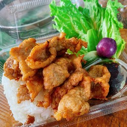 ข้าวหมุทอด+น้ำพริกเผา