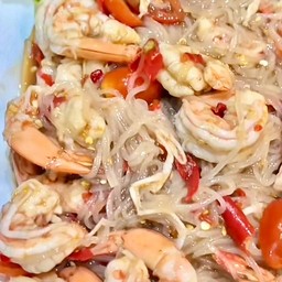 ตำเส้น_กุ้งลวก