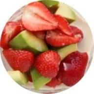 อะโวคาโด้+สตรอเบอรี่+น้ำผึ้ง ปั่น Avocado mix with Strawberry and Honey Smoothie