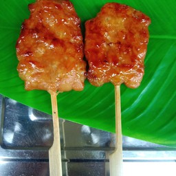 หมูปิ้งนมสดไม้ใหญ่ 3 ไม้