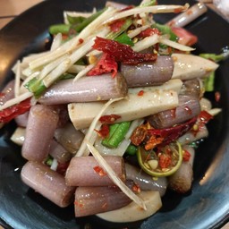 ตำสายบัว+หมูยอ