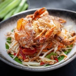 ส้มตำปูนิ่มทอดกรอบ