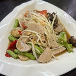 ตำปลาร้าหมูยอ