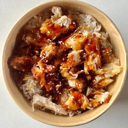 ข้าวไก่กรอบ ซอสพริกเกาหลี