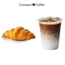 Plain Croissant with coffee