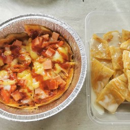 อิ่มคุ้มโรตีพิซซ่า+โรตีหวาน (รวม2 แผ่น)