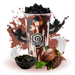 เฉาก๊วยนมสด โกโก้ แก้ว 18 oz.