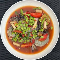 ตำไหลบัวกุ้งสด