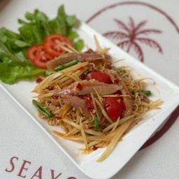 ตำมาม่าคอหมูย่าง