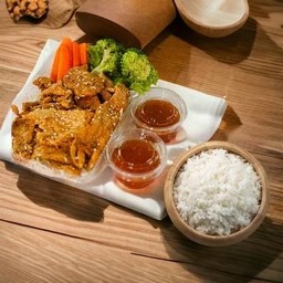 ย่างให้ชุด M+ข้าวหอมมะลิ