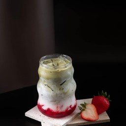 Iced Strawberry Matcha Latte