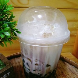 เฉาก๊วยนมสดมันม่วงบราวน์ชูการ์