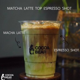 Matcha latte top Espresso Shot