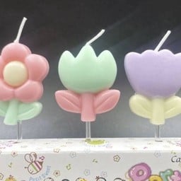 เทียนดอกไม้ สีอ่อน