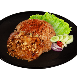 BX28 ข้าวผัดหมาล่าไก่ย่างกระเทียม