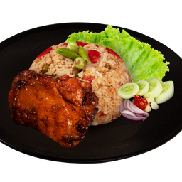 BX39 ข้าวคลุกน้ำพริกกะปิไก่ย่างหมาล่า