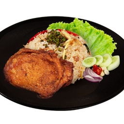 BX46 ข้าวผัดขี้เมาไก่ทอดน้ำปลา