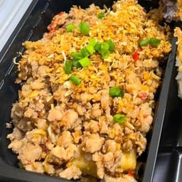 เต้าหู้ไข่คั่วพริกเกลือหมูสับ(กับข้าว)